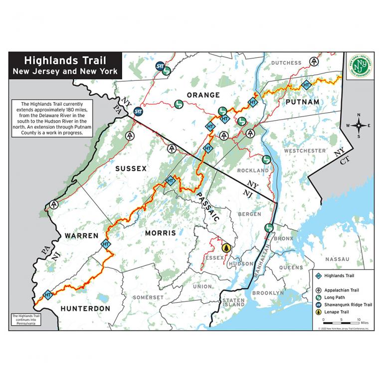Highlands Trail Overview Map
