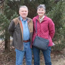 Trail Conference Volunteers Bob Jonas and Estelle Anderson. Photo by John Rahfield.