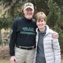 Trail Conference Volunteers Ed and Nancy Duvinski. Photo by John Rahfield.