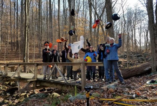 Trail Tramps Trail Crew. Photo by Mary Dodds.